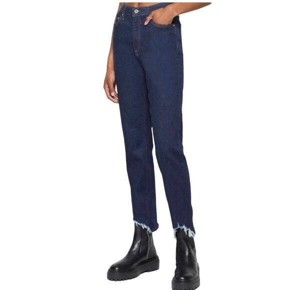 Jonathan Simkhai Denim - Jonathan Simkhai Standard River High Rise Straight Jean in Rinse Size 25